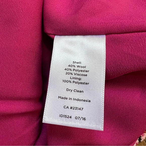 NWOT TALBOTS Skirt Pink Plaid Wool Zipper Midi Career Office - Picture 8 of 8